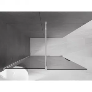 MEXEN/S - Velar Sprchová zástena posuvná Walk-in 150 x 200, grafit 8 mm, chróm 871-150-000-43-01