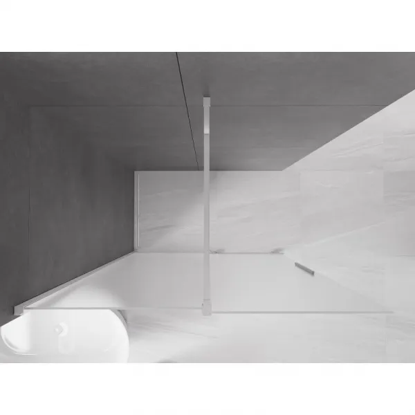 MEXEN/S - Velar Sprchová zástena posuvná Walk-in 130 x 200, dekor 8 mm, chróm 871-130-000-33-01