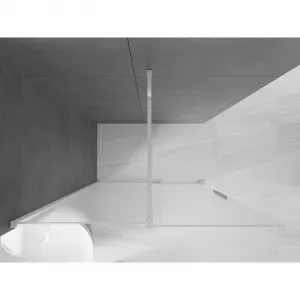MEXEN/S - Velar Sprchová zástena posuvná Walk-in 130 x 200, dekor 8 mm, chróm 871-130-000-33-01