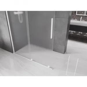 MEXEN/S - Velar Sprchová zástena posuvná Walk-in 130 x 200, dekor 8 mm, biela 871-130-000-33-20