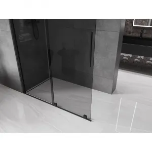 MEXEN/S - Velar Sprchová zástena posuvná Walk-in 160 x 200, grafit 8 mm, čierna 871-160-000-43-70