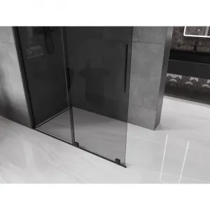 MEXEN/S - Velar Sprchová zástena posuvná Walk-in 130 x 200, grafit 8 mm, čierna 871-130-000-43-70