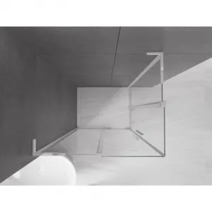 MEXEN/S - Velar L Duo sprchovací kút, posuvné dvere 100 x 90, transparent, chróm 871-100-090-02-03-01