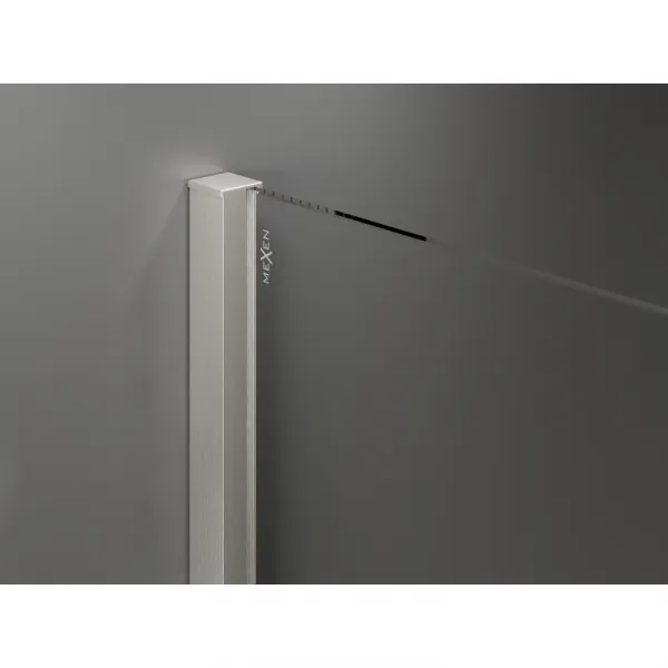 MEXEN/S - Velár sprchovací kút, posuvné dvere 100 x 70, grafit, nikel kartáčovaný 871-100-070-41-97