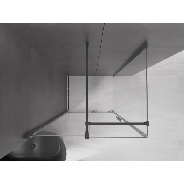 MEXEN/S - Velár sprchovací kút, posuvné dvere 100 x 70, transparent, grafit metal 871-100-070-01-95