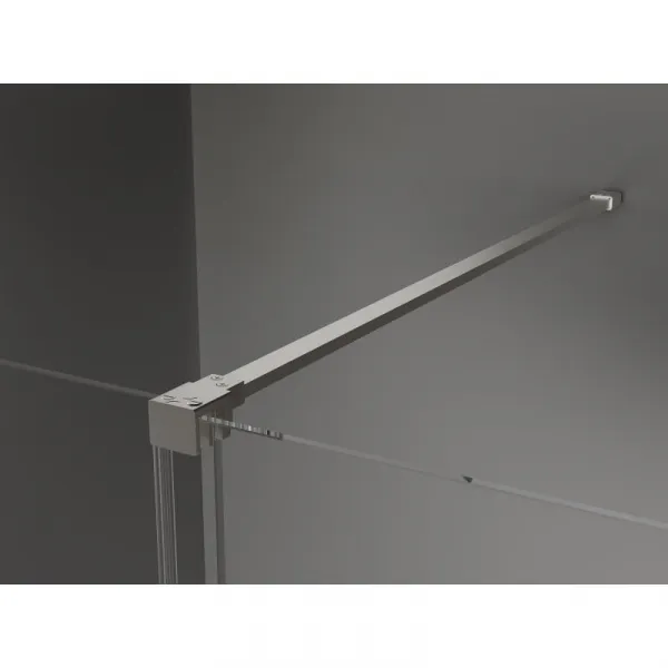 MEXEN/S - Velár sprchovací kút, posuvné dvere 100 x 80, grafit, nikel kartáčovaný 871-100-080-41-97