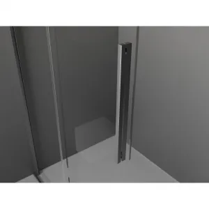 MEXEN/S - Velar Sprchová zástena posuvná Walk-in 80 x 200, grafit 8 mm, grafit metal 871-080-000-43-95