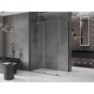 MEXEN/S - Velár sprchovací kút, posuvné dvere 130 x 70, transparent, grafit metal 871-130-070-01-95