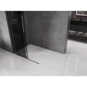 MEXEN/S - Velar Sprchová zástena posuvná Walk-in 85 x 200, grafit 8 mm, grafit metal 871-085-000-43-95