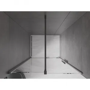 MEXEN/S - Velár posuvné sprchové dvere 100, transparent, grafit metal 871-100-000-01-95