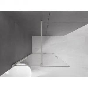 MEXEN/S - Velar Sprchová zástena posuvná Walk-in 120 x 200, transparent 8 mm, nikel kartáčovaný 871-120-000-03-97