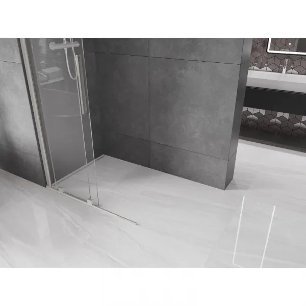 MEXEN/S - Velar Sprchová zástena posuvná Walk-in 70 x 200, transparent 8 mm, nikel kartáčovaný 871-070-000-03-97