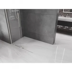 MEXEN/S - Velar Sprchová zástena posuvná Walk-in 70 x 200, transparent 8 mm, nikel kartáčovaný 871-070-000-03-97