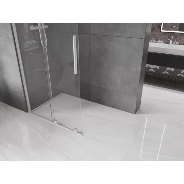 MEXEN/S - Velar Sprchová zástena posuvná Walk-in 70 x 200, transparent 8 mm, nikel kartáčovaný 871-070-000-03-97