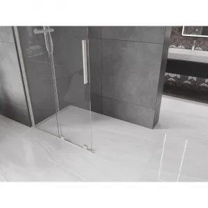 MEXEN/S - Velar Sprchová zástena posuvná Walk-in 70 x 200, transparent 8 mm, nikel kartáčovaný 871-070-000-03-97