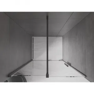 MEXEN/S - Velár posuvné sprchové dvere 120, transparent, grafit metal 871-120-000-01-95