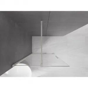 MEXEN/S - Velar Sprchová zástena posuvná Walk-in 70 x 200, transparent 8 mm, nikel kartáčovaný 871-070-000-03-97
