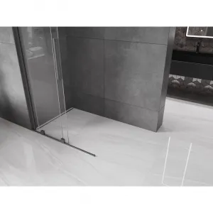 MEXEN/S - Velar Sprchová zástena posuvná Walk-in 75 x 200, transparent 8 mm, grafit metal 871-075-000-03-95