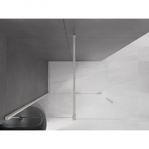 MEXEN/S - Velar Sprchová zástena posuvná Walk-in 150 x 200, transparent 8 mm, nikel kartáčovaný 871-150-000-03-97