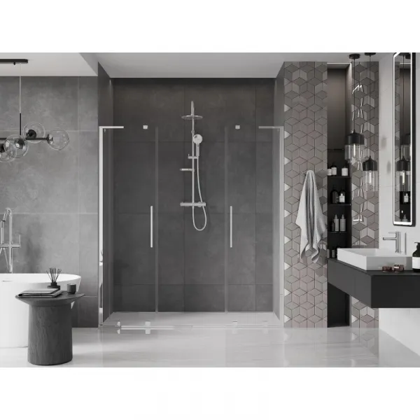 MEXEN/S - Velar L Duo posuvné sprchové dvere 200, transparent, chróm 871-200-003-02-01