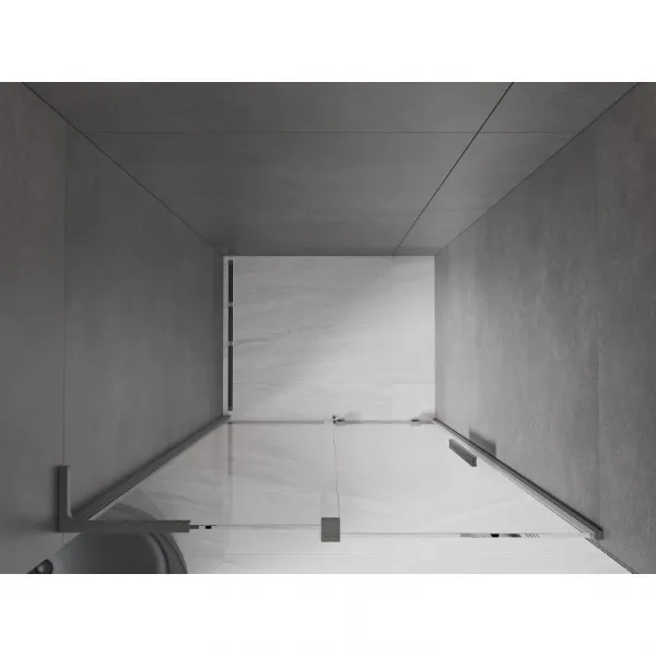 MEXEN/S - Velar L posuvné sprchové dvere 100, transparent, grafit metal 871-100-003-01-95