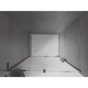 MEXEN/S - Velar L posuvné sprchové dvere 120, transparent, grafit metal 871-120-003-01-95