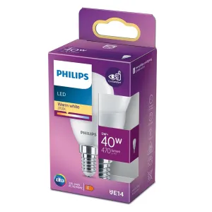 Philips Classic LED žiarovka E14, 5 W, 470 lm, 2700 K, tvar kvapky