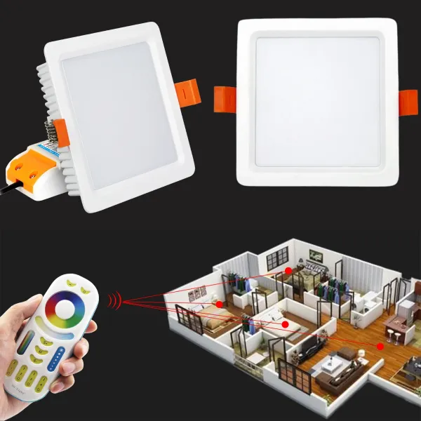 LEDprodukt LED panel 9W štvorec - RGB + DUAL WHITE 2,4GHz