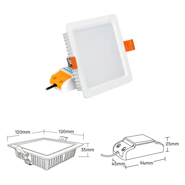 LEDprodukt LED panel 9W štvorec - RGB + DUAL WHITE 2,4GHz