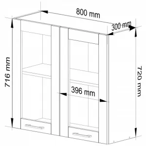 Ak furniture Závěsná kuchyňská skříňka OLIVIE W 80x72 cm matná bílá