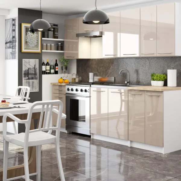 Ak furniture Závěsná kuchyňská skříňka Olivie W 40 cm bílá/cappuccino