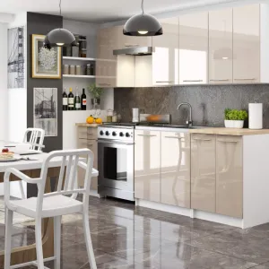 Ak furniture Závěsná kuchyňská skříňka Olivie W 40 cm bílá/cappuccino