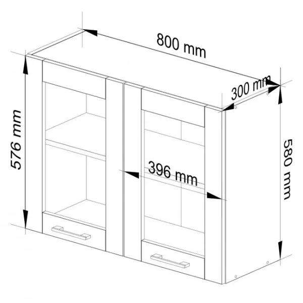 Ak furniture Závěsná kuchyňská skříňka OLIVIE W 80x58 cm matná bílá