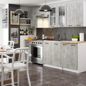 Ak furniture Závěsná kuchyňská skříňka OLIVIE W 80x72 cm matná bílá/beton