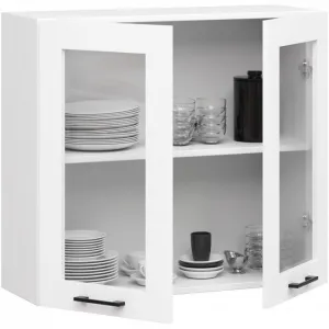 Ak furniture Závěsná kuchyňská skříňka OLIVIE W 80x72 cm matná bílá