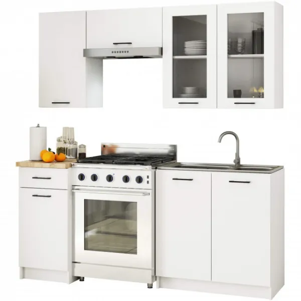 Ak furniture Závěsná kuchyňská skříňka OLIVIE W 80x72 cm matná bílá