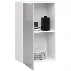 Ak furniture Závěsná kuchyňská skříňka Olivie W 50 cm bílá/metalický lesk