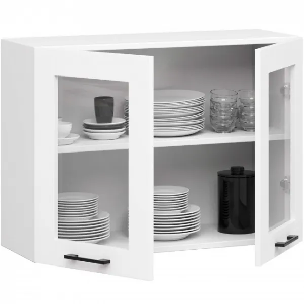Ak furniture Závěsná kuchyňská skříňka OLIVIE W 80x58 cm matná bílá