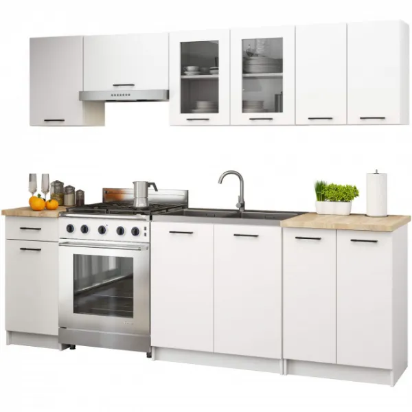 Ak furniture Závěsná kuchyňská skříňka OLIVIE W 80x58 cm matná bílá