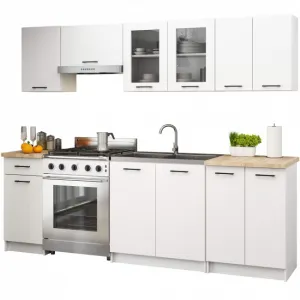 Ak furniture Závěsná kuchyňská skříňka OLIVIE W 80x58 cm matná bílá