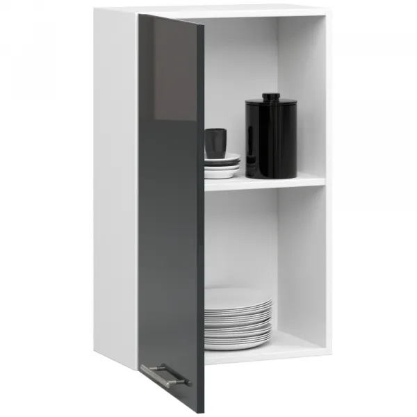 Ak furniture Závěsná kuchyňská skříňka Olivie W 50 cm grafit/bílá