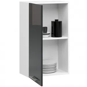 Ak furniture Závěsná kuchyňská skříňka Olivie W 50 cm grafit/bílá