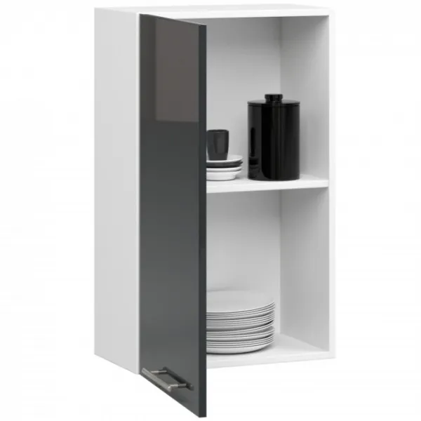 Ak furniture Závěsná kuchyňská skříňka Olivie W 50 cm grafit/bílá