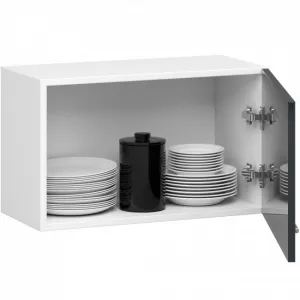 Ak furniture Závěsná kuchyňská skříňka Olivie W 60 cm bílá/grafit lesk
