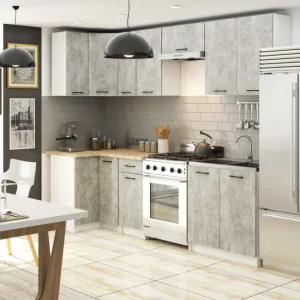 Ak furniture Závěsná kuchyňská skříňka OLIVIE 30x72 cm matná bílá/beton