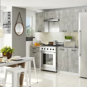 Ak furniture Závěsná kuchyňská skříňka OLIVIE 30x72 cm matná bílá/beton