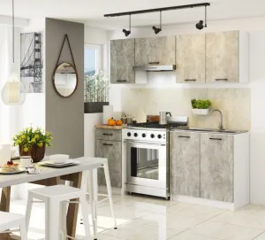 Ak furniture Kuchynská závesná skrinka Olivie W I 80 cm biela/betón