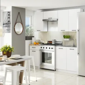 Ak furniture Závěsná kuchyňská skříňka OLIVIE 30x72 cm matná bílá