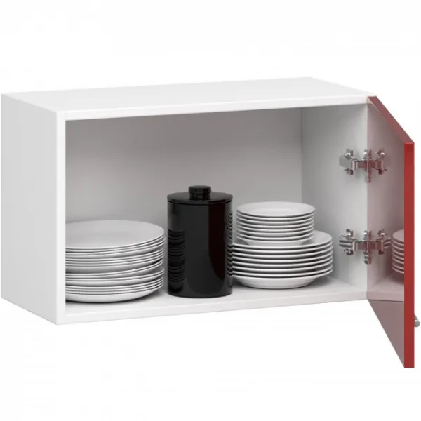 Ak furniture Závěsná kuchyňská skříňka Olivie W 60 cm bílá/červená lesklá