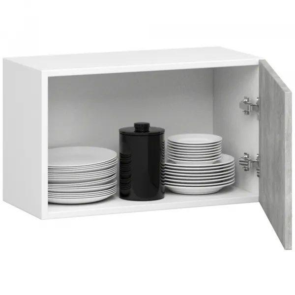 Ak furniture Závesná kuchynská skrinka Olivie W 60 cm biela/betón